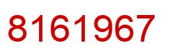 Number 8161967 red image