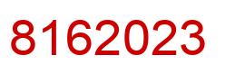 Number 8162023 red image