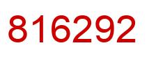 Number 816292 red image
