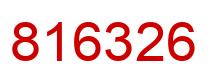 Number 816326 red image