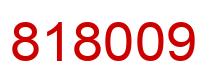 Número 818009 imagen rojo
