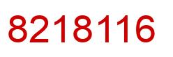Number 8218116 red image