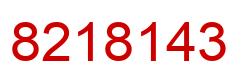 Number 8218143 red image
