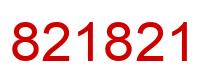 Number 821821 red image