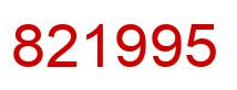 Number 821995 red image