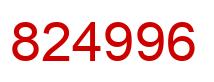 Number 824996 red image