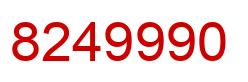 Number 8249990 red image