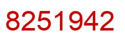 Number 8251942 red image