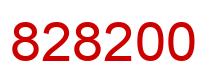 Number 828200 red image