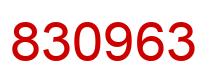 Number 830963 red image