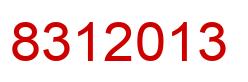 Number 8312013 red image