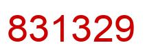 Number 831329 red image