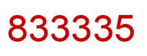 Number 833335 red image