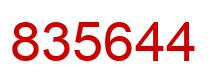 Number 835644 red image