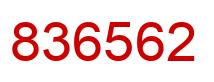 Número 836562 imagen rojo