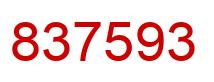 Number 837593 red image