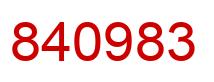 Number 840983 red image