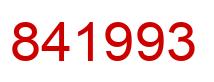 Number 841993 red image