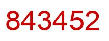 Number 843452 red image