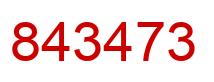 Number 843473 red image
