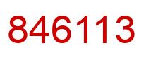 Number 846113 red image