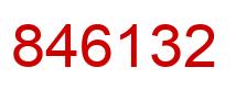 Number 846132 red image