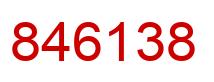 Number 846138 red image