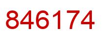 Number 846174 red image