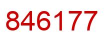Number 846177 red image