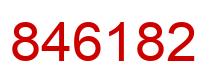 Number 846182 red image