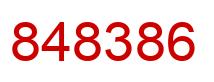 Number 848386 red image