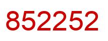 Number 852252 red image
