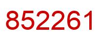 Number 852261 red image