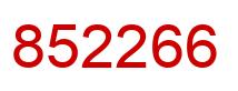 Number 852266 red image