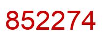Number 852274 red image