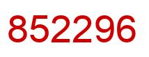 Número 852296 imagen rojo