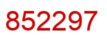 Number 852297 red image