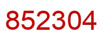 Number 852304 red image