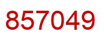 Number 857049 red image