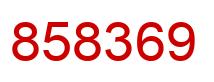 Number 858369 red image