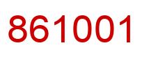 Number 861001 red image