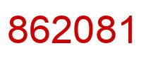 Number 862081 red image