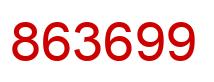 Número 863699 imagen rojo