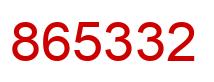 Number 865332 red image