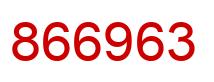 Number 866963 red image