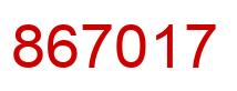 Number 867017 red image