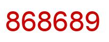 Number 868689 red image