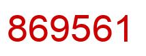 Number 869561 red image