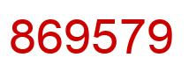 Number 869579 red image