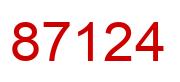 Number 87124 red image